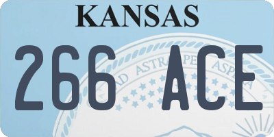 KS license plate 266ACE