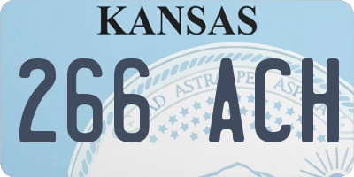 KS license plate 266ACH