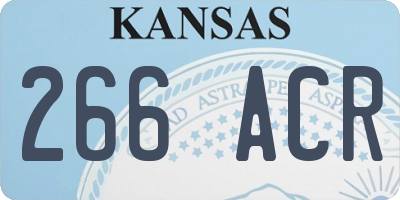KS license plate 266ACR