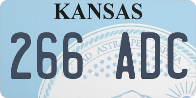 KS license plate 266ADC