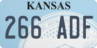 KS license plate 266ADF