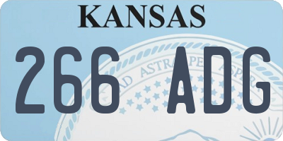 KS license plate 266ADG
