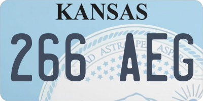 KS license plate 266AEG