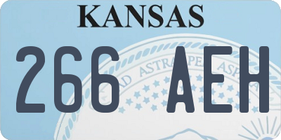 KS license plate 266AEH
