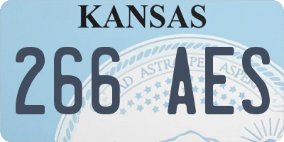 KS license plate 266AES