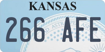 KS license plate 266AFE
