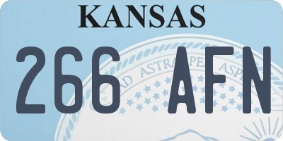 KS license plate 266AFN