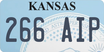 KS license plate 266AIP