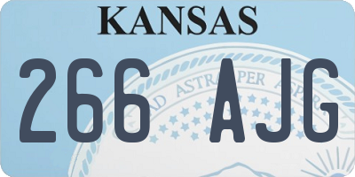 KS license plate 266AJG