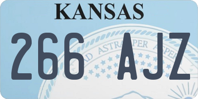 KS license plate 266AJZ