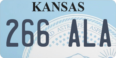 KS license plate 266ALA
