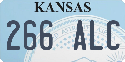 KS license plate 266ALC