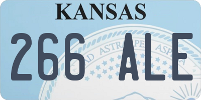 KS license plate 266ALE