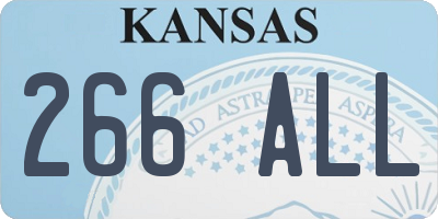 KS license plate 266ALL