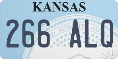KS license plate 266ALQ
