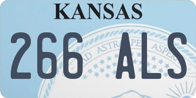 KS license plate 266ALS