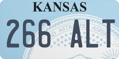 KS license plate 266ALT