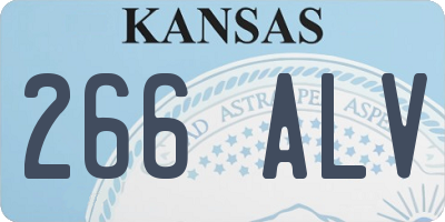 KS license plate 266ALV