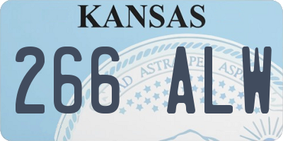 KS license plate 266ALW