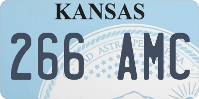 KS license plate 266AMC