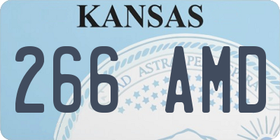 KS license plate 266AMD