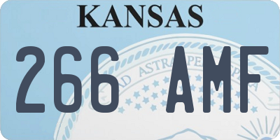 KS license plate 266AMF