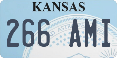 KS license plate 266AMI