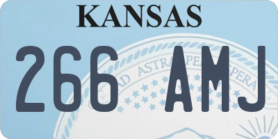 KS license plate 266AMJ