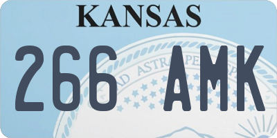 KS license plate 266AMK