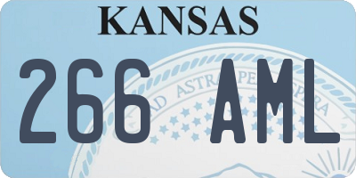 KS license plate 266AML
