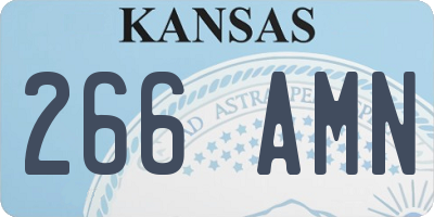 KS license plate 266AMN