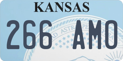 KS license plate 266AMO