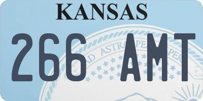 KS license plate 266AMT