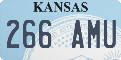 KS license plate 266AMU