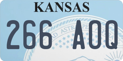 KS license plate 266AOQ