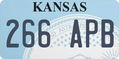KS license plate 266APB