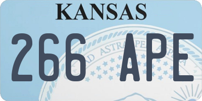 KS license plate 266APE