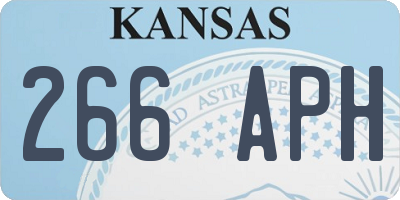 KS license plate 266APH