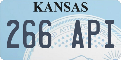 KS license plate 266API