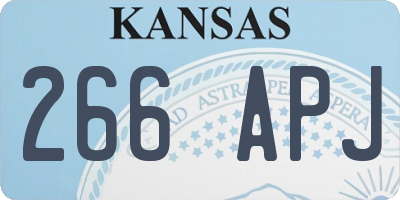 KS license plate 266APJ