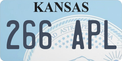 KS license plate 266APL