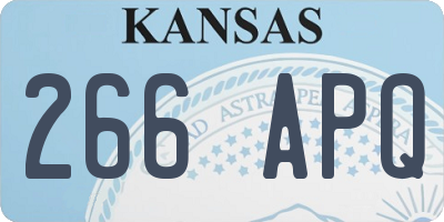 KS license plate 266APQ