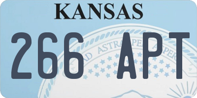 KS license plate 266APT