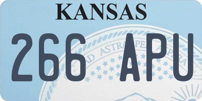 KS license plate 266APU
