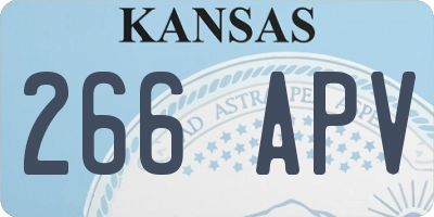 KS license plate 266APV