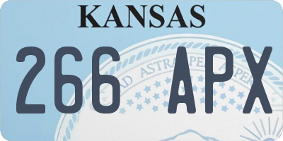 KS license plate 266APX