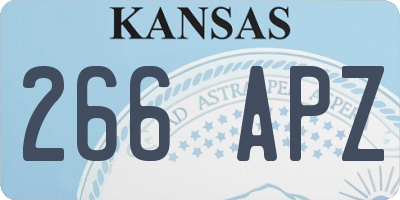 KS license plate 266APZ