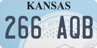 KS license plate 266AQB