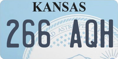 KS license plate 266AQH