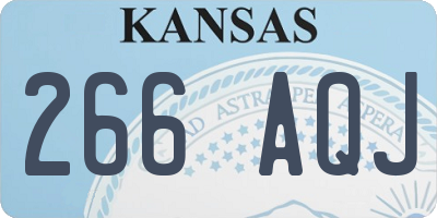 KS license plate 266AQJ
